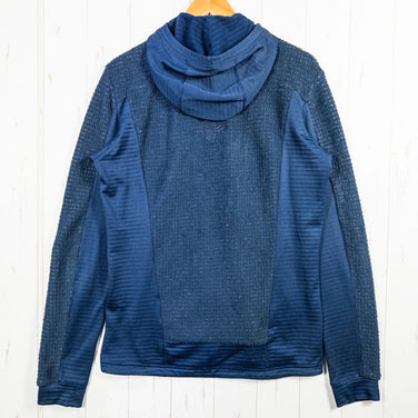 Norrona 男式 Falketind Alpha 120 拉链连帽外套，海军蓝，涤纶羊毛夹克，带 Polartec Alpha z000