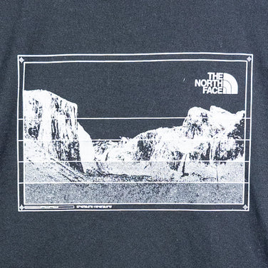 The North Face 男式中号黑色短袖三色渐变 T 恤，春夏，涤纶，圆领，汗衫，上衣，短袖 T 恤