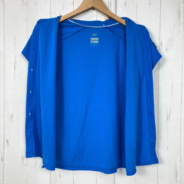 【Women's S ブルー系】 Millet ( ミレー ) ショートスリーブ メッシュ シャツ ウェア トップス インナー シャツ ショートスリーブシャツ 化繊 z00059004  化繊 ショートスリーブシャツ インナー シャツ トップス ウェア