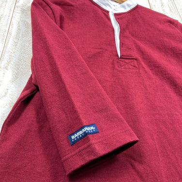 【Men's S ワインレッド系】 Barbarian ( バーバリアン ) ラグビーシャツ ラガーシャツ ヘンリーネック 7分袖 カナダ製 コットン ウェア トップス インナー シャツ ショートスリーブTシャツ クルーネック z00050143 ショートスリーブTシ - 【公式】2ndGEAR（セカンドギア）Webショップ【登山用品・アウトドア用品専門 買取販売店】
