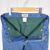 【Men's 30-30 ネイビー系】 Llbean ( エルエルビーン ) ダブル・エル・ジーンズ クラシック・フィット フリースの裏地付き Double L Jeans Classic-Fit Fleece-Lined Stonewashed ウェア ボトムス ロングパ