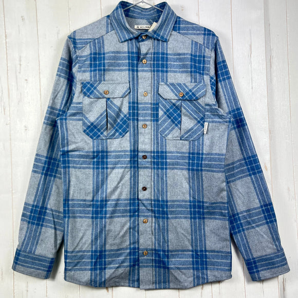 【Men's M ブルー系】 Aclima ( アクリマ ) レジャーウール リボーン ウール シャツ LeisureWool ReBorn Wool Shirt 106310 367 CHECK LIGHT GREY/JEANS z00055896 367 CH
