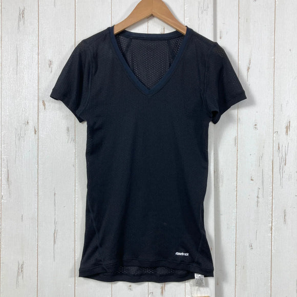 【Men's S ブラック系】 Finetrack ( ファイントラック ) ドライレイヤー ベーシック V ネックT ポリエステル ウェア トップス インナー シャツ ショートスリーブTシャツ クルーネック 化繊 z00059960  化繊 ショートスリーブTシャ
