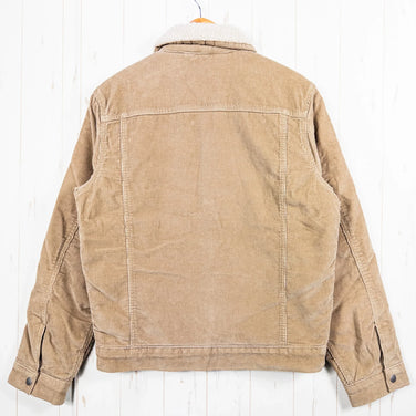 Men's Small Beige 2019 Patagonia Pile Lined Trucker Jacket (MJVK) - Discontinued Model, Hard to Find - Corduroy and Organic Cotton Top