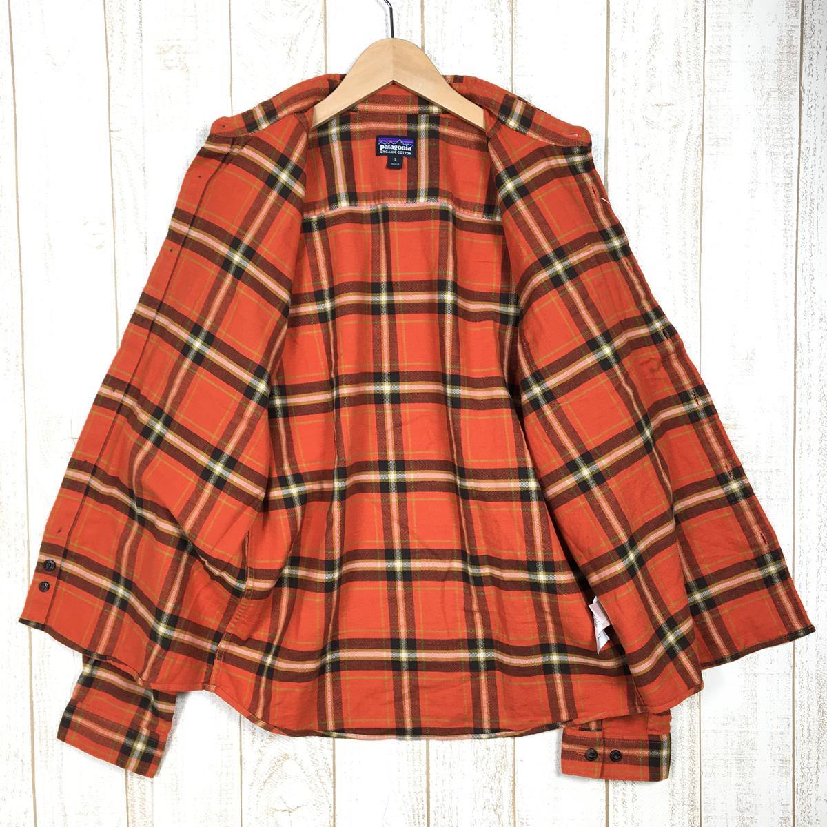 【Men's S オレンジ系】 Patagonia ( パタゴニア ) ロングスリーブ ライトウェイト フィヨルド フランネル シャツ Long Sleeve Lightweight Fjord Flannel Shirt 54020 International M