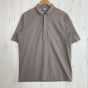 【Men's XS ベージュ系】 Houdini ( フーディニ ) コスモシャツ Cosmo Shirt ポリエステル ウェア トップス インナー シャツ ショートスリーブシャツ 化繊 z00060333  化繊 ショートスリーブシャツ インナー シャツ トップス