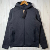 Men's Small Arcteryx Covert Hoody in Black Heather (018169) - Hard-to-find polyester fleece jacket/top (z00054616)