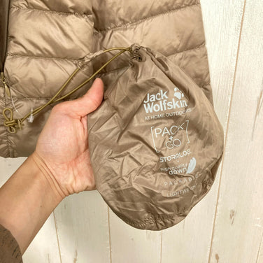 【男士 M 米色系】Jack Wolfskin ( 狼爪 ) 防风轻量羽绒服 Stormlock Light Weight Down Jacket 高品质 700 蓬松度羽绒