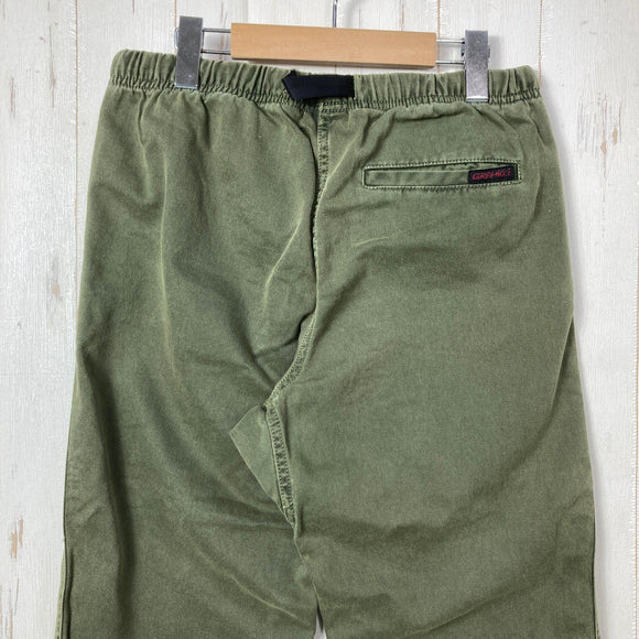 【Men's S グリーン系】 Gramicci ( グラミチ ) クロップド クライミングパンツ Cropped Climbing Pant 生産終了モデル 入手困難 ウェビングベルト ガゼットクロッチ コットン ウェア ボトムス ショーツ ショートパンツ コット