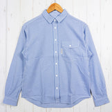 【Women's S ブルー系】 Ridge Mountain Gear ( リッジマウンテンギア ) ベーシック ロングスリーブ シャツ ストライプ Basic Long Sleeve Shirt Stripe Blue x White ポリエステル ウェア トップ - 【公式】2ndGEAR（セカンドギア）Webショップ【登山用品・アウトドア用品専門 買取販売店】