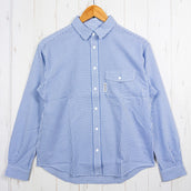 【Women's S ブルー系】 Ridge Mountain Gear ( リッジマウンテンギア ) ベーシック ロングスリーブ シャツ ストライプ Basic Long Sleeve Shirt Stripe Blue x White ポリエステル ウェア トップ - 【公式】2ndGEAR（セカンドギア）Webショップ【登山用品・アウトドア用品専門 買取販売店】