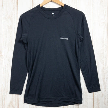 【Men's S ブラック系】 Montbell ( モンベル ) スーパーメリノウール M.W. ラウンドネックシャツ メリノウール 1107654 Asian Men's ウール ロングスリーブTシャツ クルーネック インナー シャツ トップス ウェア - 【公式】2ndGEAR（セカンドギア）Webショップ【登山用品・アウトドア用品専門 買取販売店】