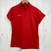 【Women's XS レッド系】 Mammut ( マムート ) トレイル ハーフスリーブ ジップシャツ Trail Half Sleeve Zip Shirt ウェア トップス インナー シャツ ショートスリーブシャツ 化繊 ポーラテック・パワードライ z00059