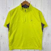 【Men's M イエロー系】 Jackwolfskin ( ジャックウルフスキン ) ファストモーション ハーフジップメッシュシャツ ポリエステル ウェア トップス インナー シャツ ショートスリーブシャツ 化繊 z00054699  化繊 ショートスリーブシャツ