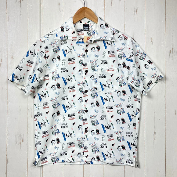 【Unisex XS ホワイト系】 Black Brick ( ブラックブリック ) ドライ アクティブ アロハ Dry Active Aloha ポリエステル ウェア トップス インナー シャツ ショートスリーブシャツ 化繊 z00060488  化繊 ショートスリー
