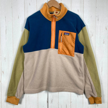 [儿童 XXL 米色] 2022 Patagonia Microdini 1/2 拉链抓绒套头衫，涤纶，外套，夹克，抓绒，z00