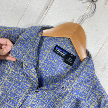 【Men's S ブルー系】 1998 Patagonia ( パタゴニア ) ドリームタイムシャツ Dreamtime Shirts Abacus: True Blue 生産終了モデル 入手困難 ウェア トップス インナー シャツ ショートスリーブシャツ コット