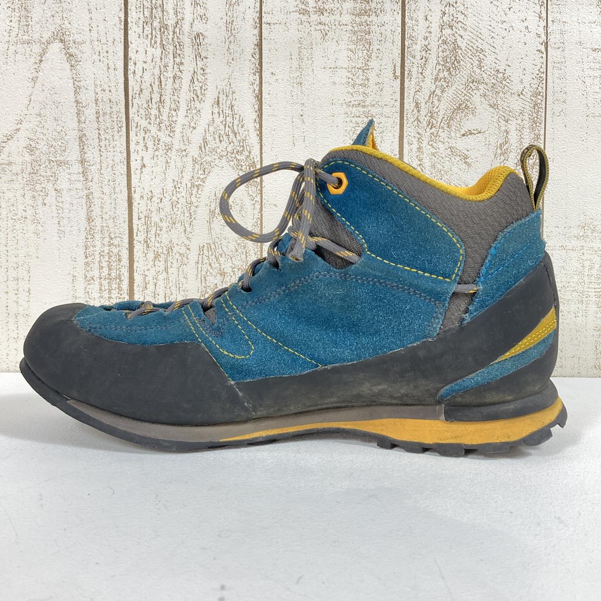 【男式 27.9 厘米蓝色】La Sportiva Boulder X Mid Gtx Boulder X Mid Gtx Middle Cut Shoes Approach Shoes Gore-Tex 防水透气 17E 男式 BY 蓝色/Ye