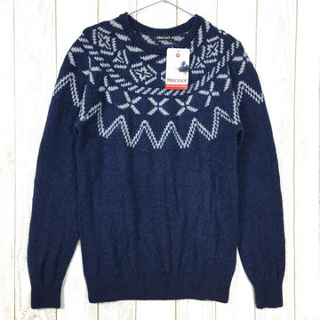 【Men's M ネイビー系】 Marmot ( マーモット ) ハイカー ノルディック クルー セーター Hiker Nordic Crew Sweater TOMQJL37 Asian Men's ウール ロングスリーブTシャツ クルーネック インナー シャツ - 【公式】2ndGEAR（セカンドギア）Webショップ【登山用品・アウトドア用品専門 買取販売店】