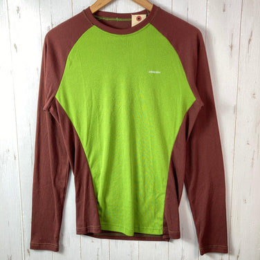 Men's Small Green 2013 Patagonia Capilene 2 Lightweight Crew Polyester T-Shirt, Long Sleeve Crew Neck