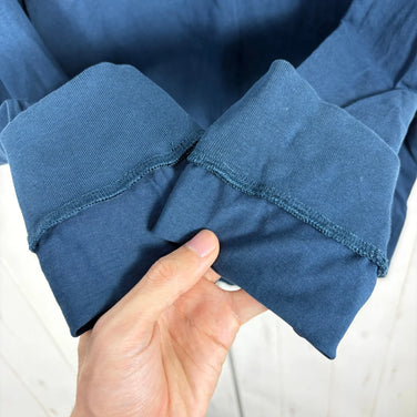 Men's Small Navy Arcteryx ARC' Word Long Sleeve T-Shirt, Organic Cotton, Top, Undershirt, Long Sleeve T-Shirt, Crew Neck