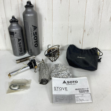 【OneSize グレー系】 Soto ( ソト ) ムカ ストーブ MUKA Stove フューエルボトル700ml/1000ml セット 予熱不要 / レギュラーガソリン対応 クックウェア バーナー ストーブ z00060934  バーナー ストーブ クックウ