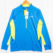 Men's Asics FT Long Sleeve Zip Top, Size L, Blue. Polyester, Synthetic Fiber. Long Sleeve Shirt. z00052998. Synthetic Fiber. Long Sleeve Shirt.