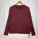 【Unisex M レッド系】 HERENESS（ヒアネス） スムース ウール ティーシャツ ロング スリーブ Smooth Wool T-Shirt Long Sleeve Deep Red メリノウール100% ウール ウェア トップス インナー シャツ ロング-1