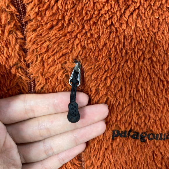 【Men's L オレンジ系】 2004 Patagonia ( パタゴニア ) R2 ボディ ラグ プルオーバー R2 Body Rug Pullover tiki wood heather 生産終了モデル 入手困難 ハイパイルフリース R1ストレッチパネル US