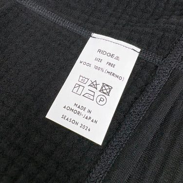 【Unisex OneSize ブラック系】 Ridge Mountain Gear ( リッジマウンテンギア ) グリッドメリノ ロングネックゲイター Grid Merino Long Neck Gaiter  Black z00057419 Black ネックゲイター ネック