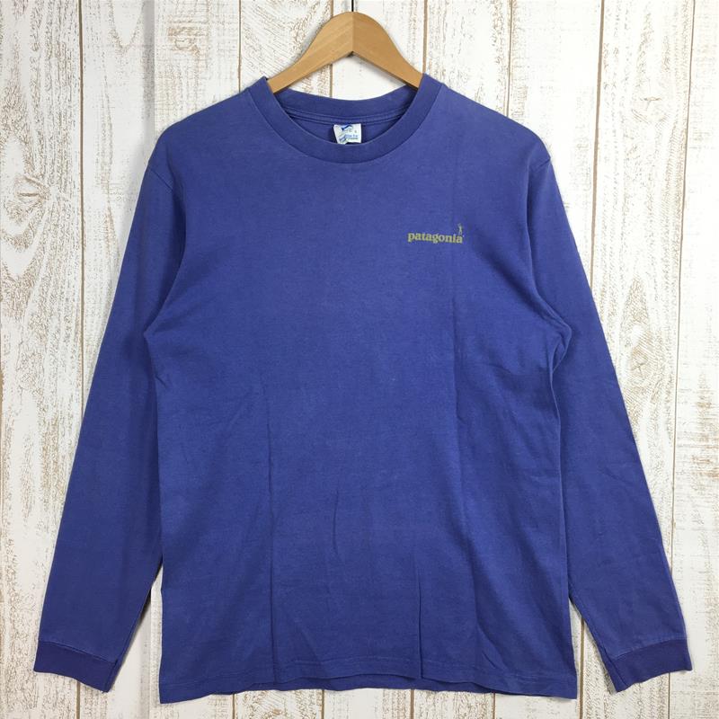 【Men's S ブルー系】 Patagonia ( パタゴニア ) オーガニックコットン ベネフィシャル ロングスリーブ Tシャツ アメリカ製 生産終了モデル 入手困難 International Men's  コットン ロングスリーブTシャツ クルーネック イ