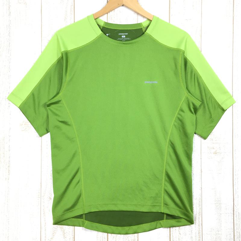 【Men's S グリーン系】 Patagonia ( パタゴニア ) ランシェード Tシャツ Runshade T-Shirt 24356 International Men's JND 化繊 ショートスリーブTシャツ クルーネック インナー シャツ トップス ウ