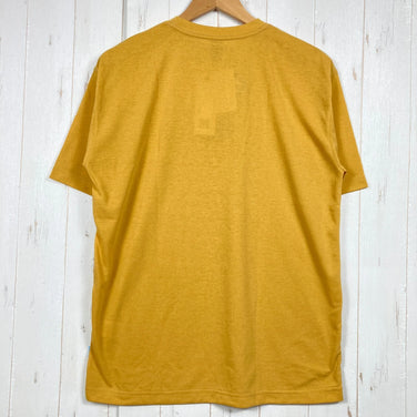 Montbell Breeze Span T 恤，男式中号，黄色，涤纶，短袖圆领，合成纤维，短袖 T 恤，...