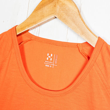 【Women's S オレンジ系】 Haglofs ( ホグロフス ) ナンタ キュー ティー Nanta Q Tee ポリエステル ウェア トップス インナー シャツ ショートスリーブTシャツ クルーネック 化繊 z00052015 化繊 ショートスリーブTシャツ - 【公式】2ndGEAR（セカンドギア）Webショップ【登山用品・アウトドア用品専門 買取販売店】