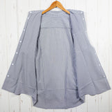 【Men's S グレー系】 Ridge Mountain Gear ( リッジマウンテンギア ) ベーシック ロングスリーブ シャツ ストライプ Basic Long Sleeve Shirt Stripe Grey x White ポリエステル ウェア トップ - 【公式】2ndGEAR（セカンドギア）Webショップ【登山用品・アウトドア用品専門 買取販売店】