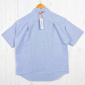 【Women's M ブルー系】 Ridge Mountain Gear ( リッジマウンテンギア ) ベーシック ショートスリーブシャツ ストライプ Basic Short Sleeve Shirt Stripe Blue / White ポリエステル ウェア トッ