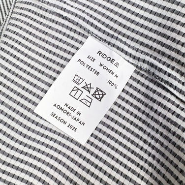 【Women's M グレー系】 Ridge Mountain Gear ( リッジマウンテンギア ) ベーシック ショートスリーブ シャツ ストライプ Basic Short Sleeve Shirt Stripe  Grey × White z00055800 G