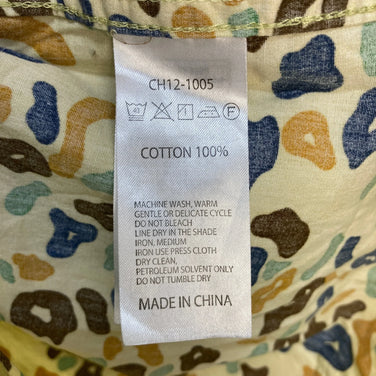 Women's Medium Beige Chums Original Pattern Cotton Shirt, Cotton Tops, Undershirt, Short Sleeve Shirt, Cotton z00053170