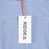 女式小号 Blue Ridge Mountain Gear 基本款长袖衬衫，条纹，蓝色/白色，涤纶，上衣