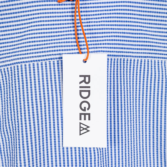【Women's S ブルー系】 Ridge Mountain Gear ( リッジマウンテンギア ) ベーシック ロングスリーブシャツ ストライプ Basic Long Sleeve Shirt Stripe Blue / White ポリエステル ウェア トップス