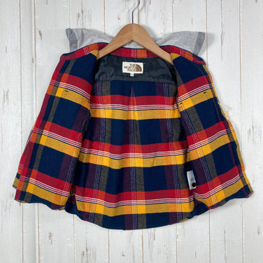 【Kid's 120 ネイビー系】 The North Face ( ザ・ノースフェイス ) フーデッド ジャック シャツ Hooded Jac Shirt コットン ウェア トップス インナー シャツ ロングスリーブシャツ コットン z00056695  コットン ロ