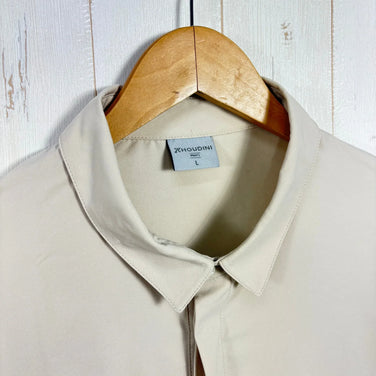 【Men's L アイボリー系】 Houdini ( フーディニ ) メンズ コスモ シャツ Men's Cosmo Shirt 238724 Foggy Mountain z00058226 Foggy Mountain 化繊 ショートスリーブシャツ インナー シャ