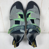 Unisex, Size 26.4cm, Gray. La Sportiva Aragon Clay and Jasmine Green Leather Rock Climbing Shoes (z00053862). Clay and Jasmine Green.