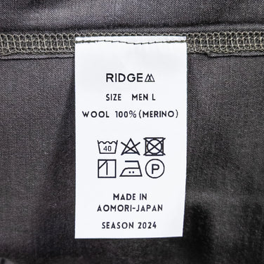 【Men's Ｓ グレー系】 Ridge Mountain Gear ( リッジマウンテンギア ) メリノ ベーシック ティー Merino Basic Tee Moss Gray メリノウール ウェア トップス インナー シャツ ロングスリーブTシャツ クルーネ - 【公式】2ndGEAR（セカンドギア）Webショップ【登山用品・アウトドア用品専門 買取販売店】