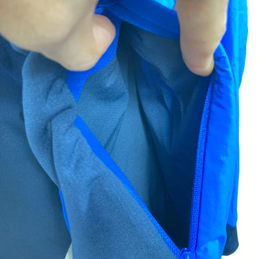 男士小号蓝色 Mammut Rime Light Insulation Flex 连帽保暖夹克。合成羽绒服。