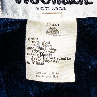 中性款中灰色1970年代Woolrich羊毛抓绒夹克。复古原创，难得一见的羊毛外套。产品编号：z00052859。