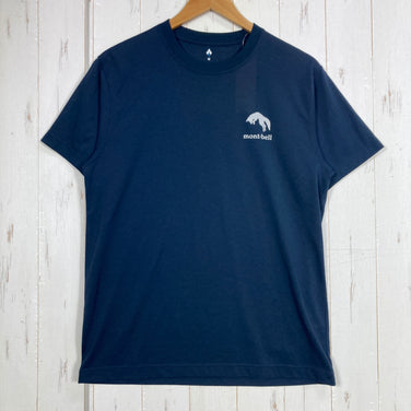 【Men's M ネイビー系】 Montbell ( モンベル ) WIC.T オホーツクの村 ポリエステル ウェア トップス インナー シャツ ショートスリーブTシャツ クルーネック 化繊 z00058898  化繊 ショートスリーブTシャツ クルーネック インナ