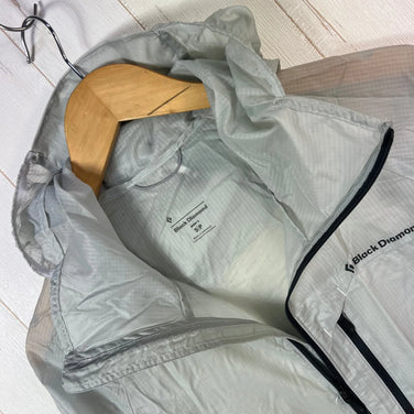 Men's Small Gray Black Diamond Distance Wind Shell Nylon Jacket/Outerwear (z00055412)