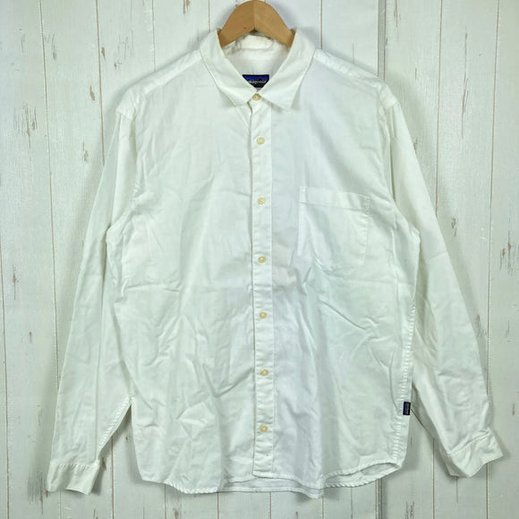 【Men's M ホワイト系】 2008 Patagonia ( パタゴニア ) ロングスリーブ プラグマティスト シャツ Long-Sleeved Pragmatist Shirt オーガニックコットン ウェア トップス インナー シャツ ロングスリーブシャツ コ