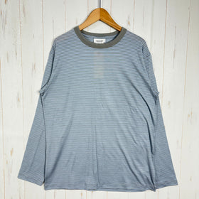 【Unisex S ブルー系】 Icebreaker ( アイスブレーカー ) 150 メリノライト ストライプ LS ティー 150 Merino Stripe LS Tee メリノウール100% 先染めボーダー メリノウール ウェア トップス インナー シャツ